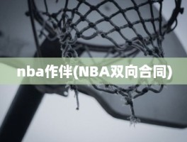 nba作伴(NBA双向合同)