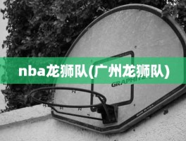 nba龙狮队(广州龙狮队)