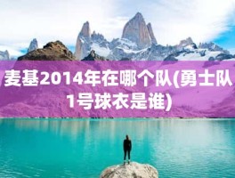 麦基2014年在哪个队(勇士队1号球衣是谁)