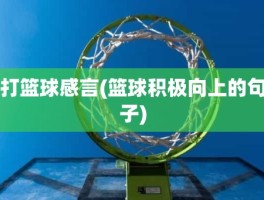 打篮球感言(篮球积极向上的句子)