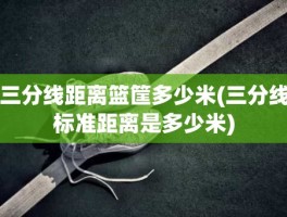 三分线距离篮筐多少米(三分线标准距离是多少米)