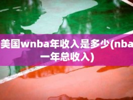 美国wnba年收入是多少(nba一年总收入)