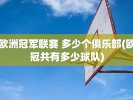 欧洲冠军联赛 多少个俱乐部(欧冠共有多少球队)