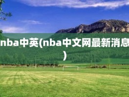 nba中英(nba中文网最新消息)