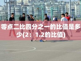 零点二比四分之一的比值是多少(2：1.2的比值)