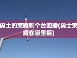 勇士的荣耀哪个台回播(勇士荣耀在哪里播)