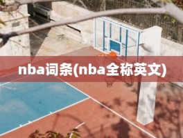 nba词条(nba全称英文)