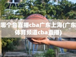 哪个台直播cba广东上海(广东体育频道cba直播)