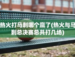 热火打马刺哪个赢了(热火与马刺总决赛总共打几场)