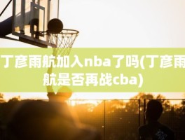 丁彦雨航加入nba了吗(丁彦雨航是否再战cba)