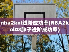 nba2kol进阶成功率(NBA2kol08胖子进阶成功率)