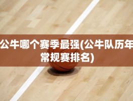 公牛哪个赛季最强(公牛队历年常规赛排名)