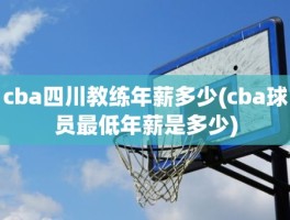 cba四川教练年薪多少(cba球员最低年薪是多少)