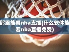 那里能看nba直播(什么软件能看nba直播免费)