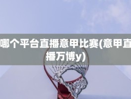 哪个平台直播意甲比赛(意甲直播万博y)