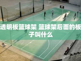 透明板篮球架 篮球架后面的板子叫什么