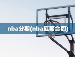 nba分期(nba底薪合同)