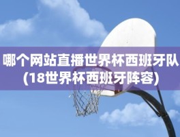 哪个网站直播世界杯西班牙队(18世界杯西班牙阵容)