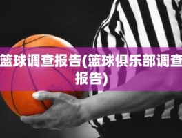 篮球调查报告(篮球俱乐部调查报告)