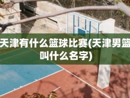 天津有什么篮球比赛(天津男篮叫什么名字)