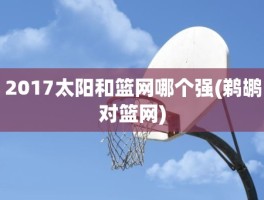 2017太阳和篮网哪个强(鹈鹕对篮网)