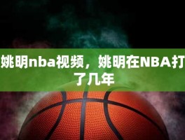 姚明nba视频，姚明在NBA打了几年