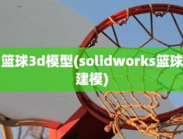 篮球3d模型(solidworks篮球建模)