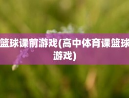 篮球课前游戏(高中体育课篮球游戏)