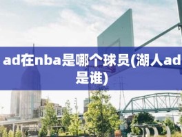 ad在nba是哪个球员(湖人ad是谁)