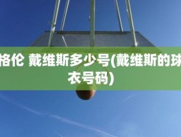 格伦 戴维斯多少号(戴维斯的球衣号码)