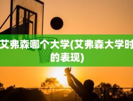 艾弗森哪个大学(艾弗森大学时的表现)