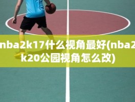 nba2k17什么视角最好(nba2k20公园视角怎么改)