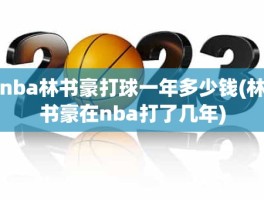 nba林书豪打球一年多少钱(林书豪在nba打了几年)