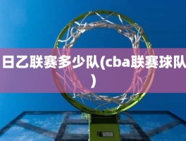 日乙联赛多少队(cba联赛球队)