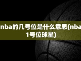 nba的几号位是什么意思(nba1号位球星)