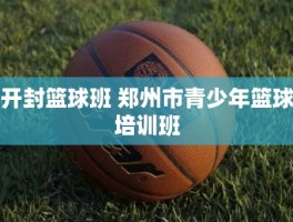 开封篮球班 郑州市青少年篮球培训班