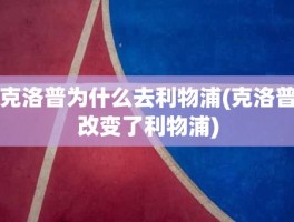 克洛普为什么去利物浦(克洛普改变了利物浦)