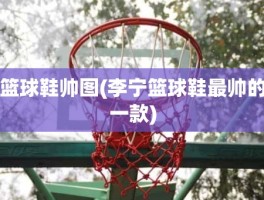 篮球鞋帅图(李宁篮球鞋最帅的一款)