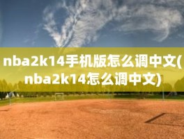 nba2k14手机版怎么调中文(nba2k14怎么调中文)