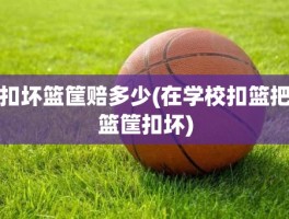 扣坏篮筐赔多少(在学校扣篮把篮筐扣坏)