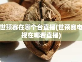 世预赛在哪个台直播(世预赛电视在哪看直播)