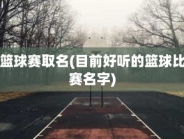 篮球赛取名(目前好听的篮球比赛名字)