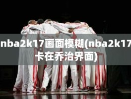 nba2k17画面模糊(nba2k17卡在乔治界面)