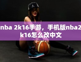 nba 2k16手游，手机版nba2k16怎么改中文