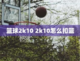 篮球2k10 2k10怎么扣篮