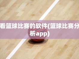 看篮球比赛的软件(篮球比赛分析app)