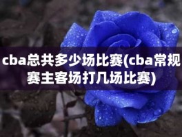 cba总共多少场比赛(cba常规赛主客场打几场比赛)