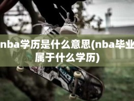 nba学历是什么意思(nba毕业属于什么学历)