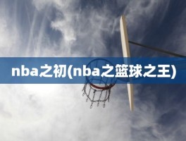 nba之初(nba之篮球之王)