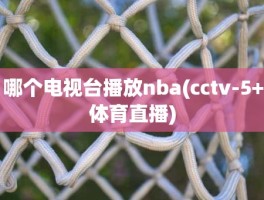 哪个电视台播放nba(cctv-5+体育直播)